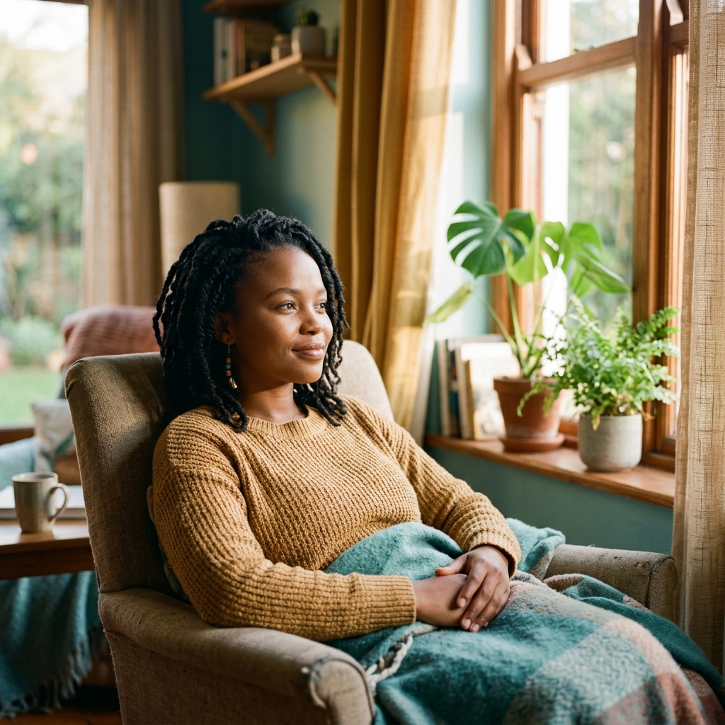 Individual finding inner peace